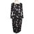 Autre Marque Dress with butterfly pattern Dark grey Viscose Elastane  ref.93034