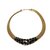 Gargantilla de Christian Dior en pantera de metal esmaltado dorado Negro  ref.93250