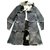 Autre Marque Coats, Outerwear Blue Grey Fur  ref.93252