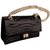 Chanel Black Croc-geprägter Satin 2.55 Tasche für Neuauflage. Schwarz  ref.93263