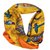Hermès Silk Scarf by Robert Dallet - Tendresse Feline Blue Orange Yellow  ref.93273