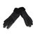 Hermès Gloves Black Leather Wool  ref.93403