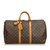 Louis Vuitton Monogram Keepall 55 Brown Leather Cloth  ref.93699