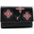 Louis Vuitton Capucines wallet in black bull leather and pink flowers, new condition!  ref.94669