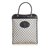 Gucci GG-beschichtete Canvas-Einkaufstasche Schwarz Grau Leder Leinwand Tuch  ref.94702