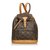 Louis Vuitton Monogram Mini Montsouris Brown Leather Cloth  ref.94743