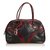 Prada Perforated Leather Boston Bag Black Red  ref.94760