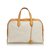 Hermès Toile Victoria 43 Cuir Tissu Marron Blanc Beige  ref.94762