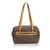 Louis Vuitton Monogram Cite MM Brown Leather Cloth  ref.98266