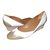 Hermès white and taupe two-toned wedge pumps very good condition Leather  ref.98346