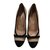 Chanel two-tone pumps Black Beige Leather  ref.98350