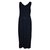 Autre Marque Long chiffon dress with embroidery Blue Polyester  ref.98377