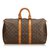 Louis Vuitton Monogram Keepall 45 Brown Leather Cloth  ref.98395