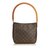 Louis Vuitton Monogram Looping MM Brown Leather Cloth  ref.98415
