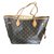 Louis Vuitton neverfull MM Dark brown Cloth  ref.98447