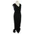 Max Mara Longue robe noire avec ceinture  ref.98495