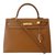 Hermès SAC HERMES KELLY 35 Golden Leather  ref.98509