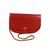 Chanel Round Red Leather  ref.98589