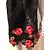 Kenzo Wollschal Schwarz mit rotem Blumenmuster - Ansicht 4
