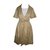 Diane Von Furstenberg DvF vintage shirt dress Beige Light brown Cotton  ref.98622