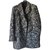 The Kooples Coats, Outerwear Black White Grey Tweed  ref.98742