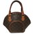 Louis Vuitton ELLIPSE Brown Leather Cloth  ref.98866