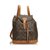 Louis Vuitton Monogram Montsouris MM Brown Leather Cloth  ref.99033