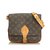 Louis Vuitton Monogram Cartouchiere MM Brown Leather Cloth  ref.99066