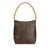 Louis Vuitton Monogram Looping GM Brown Leather Cloth  ref.99071