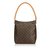 Louis Vuitton Monogram Looping GM Brown Leather Cloth  ref.99227