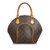 Louis Vuitton Monogram Ellipse PM Brown Leather Cloth  ref.99242