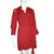 Halston Heritage Robe en soie rouge  ref.99293