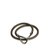 Hermès Bracelet Double Tour Jumbo Hook Cuir Métal Argenté Gris  ref.99400