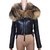 Dsquared2 Coats, Outerwear Black Leather Fur  ref.99412
