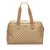 Guccissima Jacquard Travel Bag Marrom Bege Dourado Couro Pano  ref.100078
