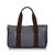 Fendi Jacquard Handbag Brown Blue Dark brown Leather Cloth  ref.100094