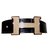 HERMÈS: Belt H (mini Constance) Silver Metal Palladian and Lizard + Link Eggshell Leather  ref.100274
