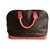 Louis Vuitton Alma pink beschichtete Handtasche Braun Leder  ref.100406