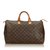Louis Vuitton Monogram Speedy 40 Brown Leather Cloth  ref.100497