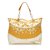 Dior Sac cabas en coton imprimé Cuir Tissu Blanc Orange  ref.100523