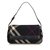 Burberry Wool Plaid Shoulder Bag Black Multiple colors Leather Cloth  ref.100945