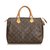 Louis Vuitton Monogram Speedy 30 Brown Leather Cloth  ref.100962