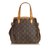 Louis Vuitton Monogram Batignolles Vertical Brown Leather Cloth  ref.100964