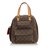 Louis Vuitton Monogram Excentri-Cite Brown Leather Cloth  ref.101146