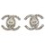 Chanel CC SILVER RHINESTONE Plata Metal  ref.101195