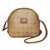 COURREGES vintage beige logo bag. Cognac Leather Cloth  ref.101356