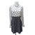 Dolce & Gabbana Dresses Black Grey Cream Silk Polyester Wool Elastane Acrylic  ref.101389