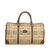 Burberry Plaid Duffle Bag Cuir Cuir vernis Plastique Marron Multicolore Beige  ref.101411