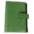 Louis Vuitton Porta del diario Verde Pelle  ref.101522