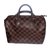 Speedy Louis Vuitton 25 speddy Brown Leather Cloth  ref.101551
